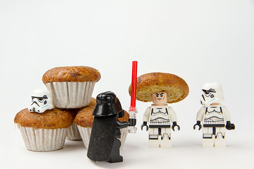 star wars figurines with baked goods