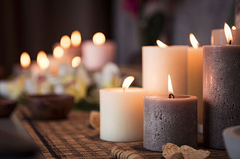 aromatic candles burn
