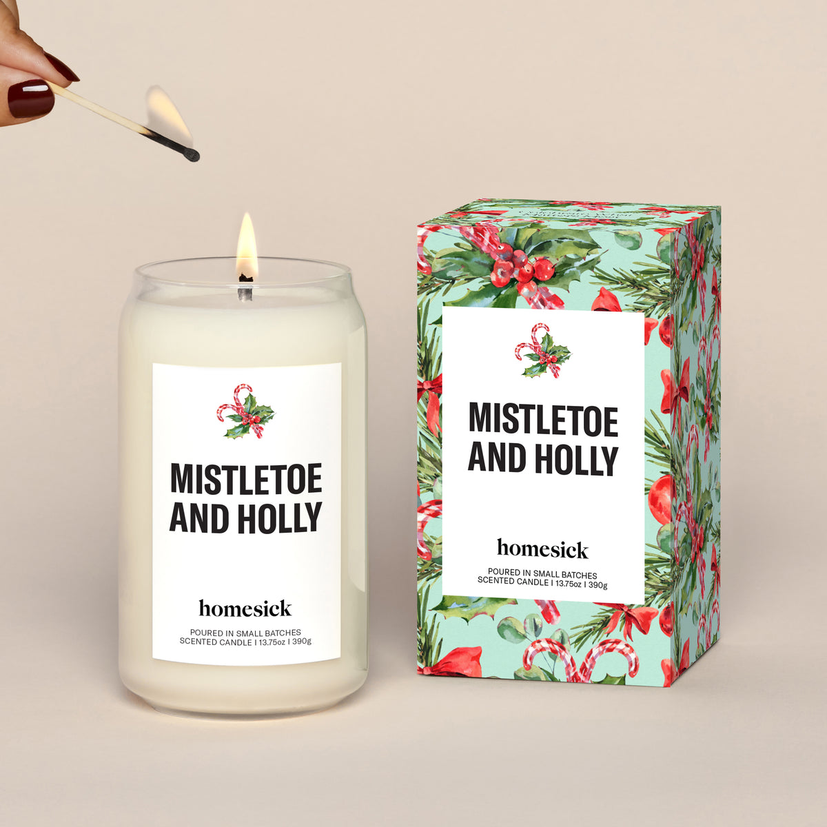 Mistletoe and Holly Candle