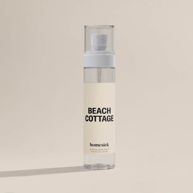 A bottle of the Beach Cottage Room Spray.