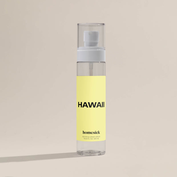 A bottle of the Hawaii Room Spray.