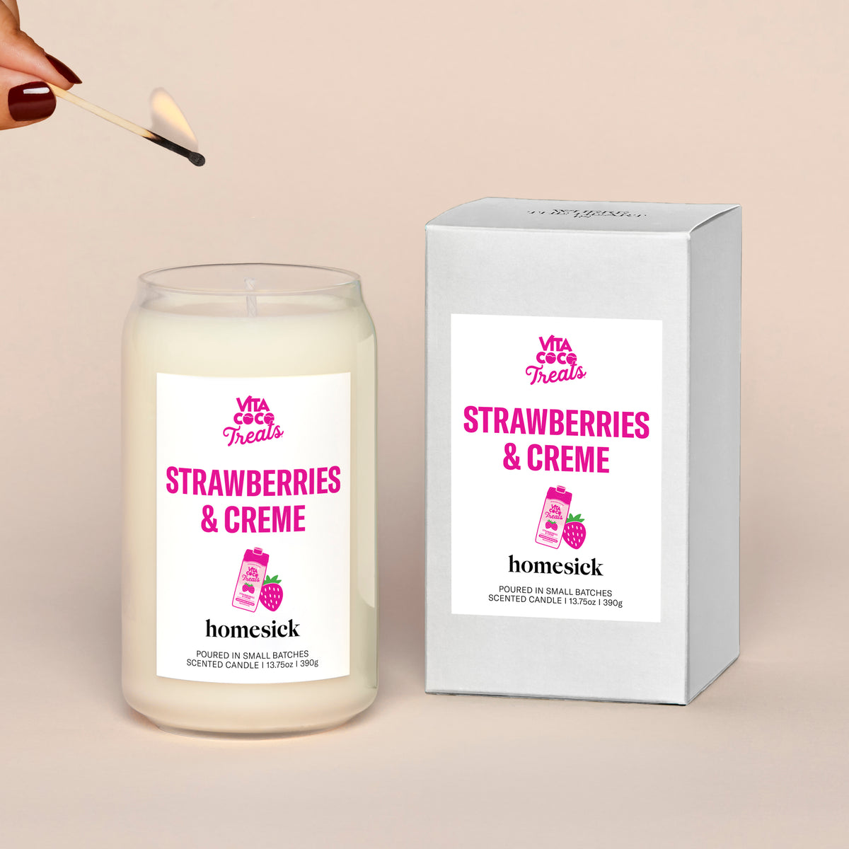 Vita Coco Strawberries & Creme Candle