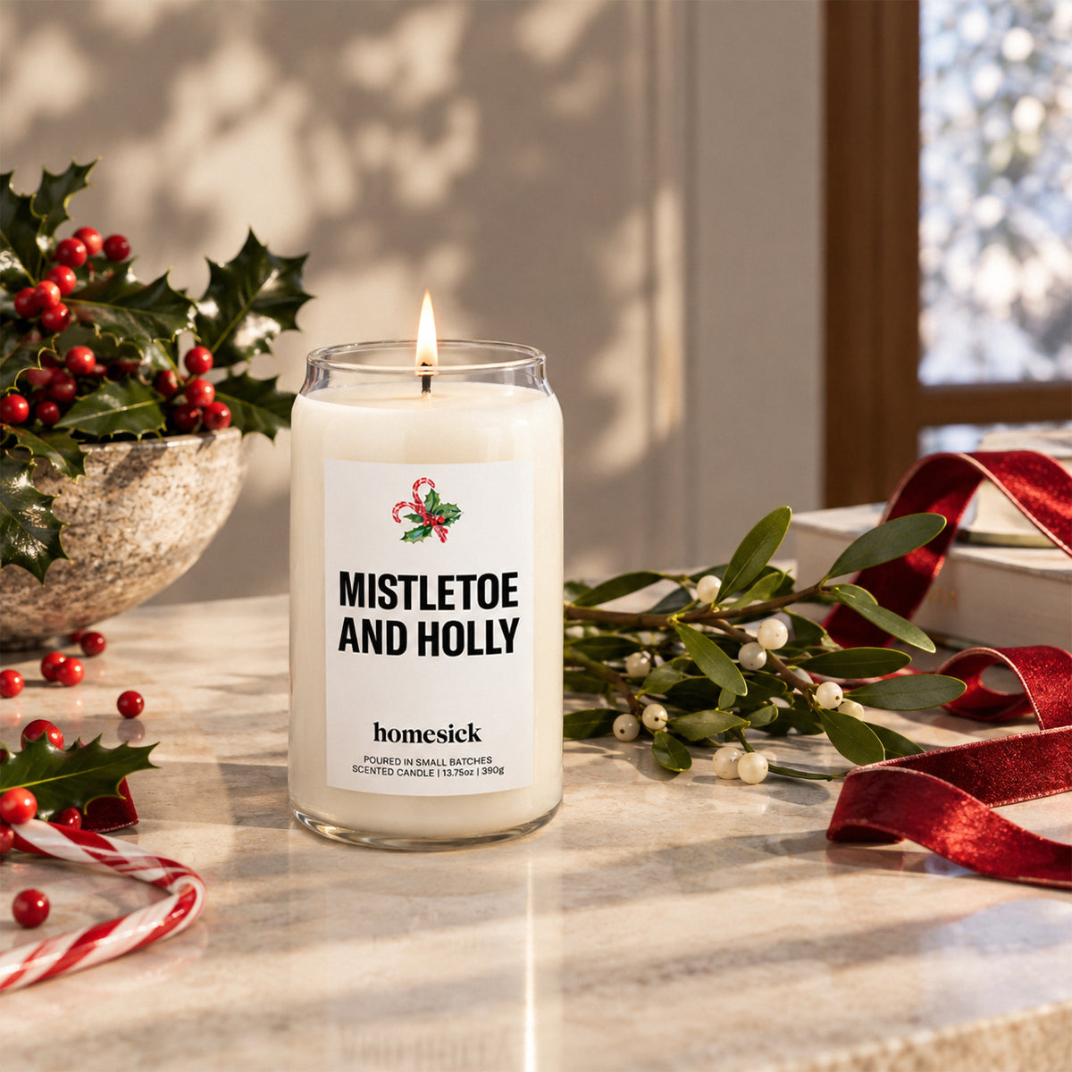 Mistletoe and Holly Candle