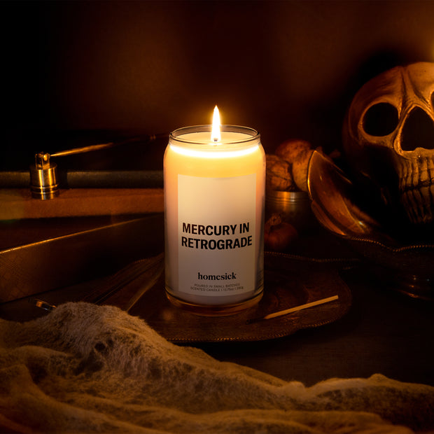 Mercury in Retrograde Candle