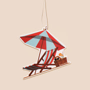 Car freshener on a cream colored background