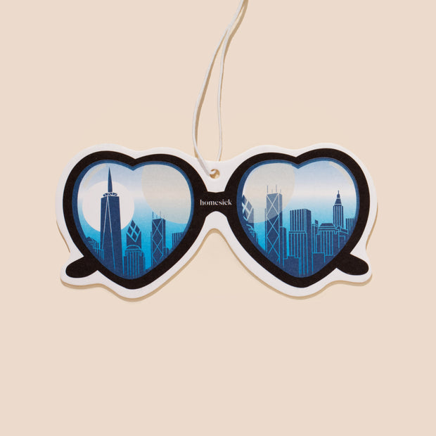 Car freshener on a cream colored background