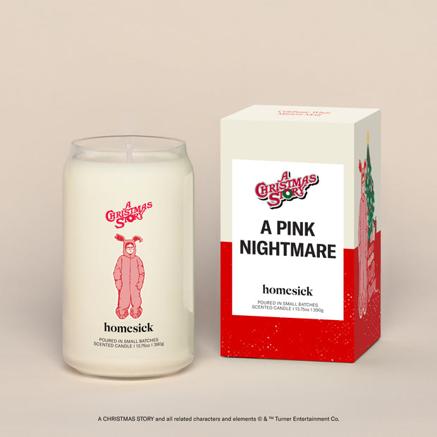 A Christmas Story Pink Nightmare Candle