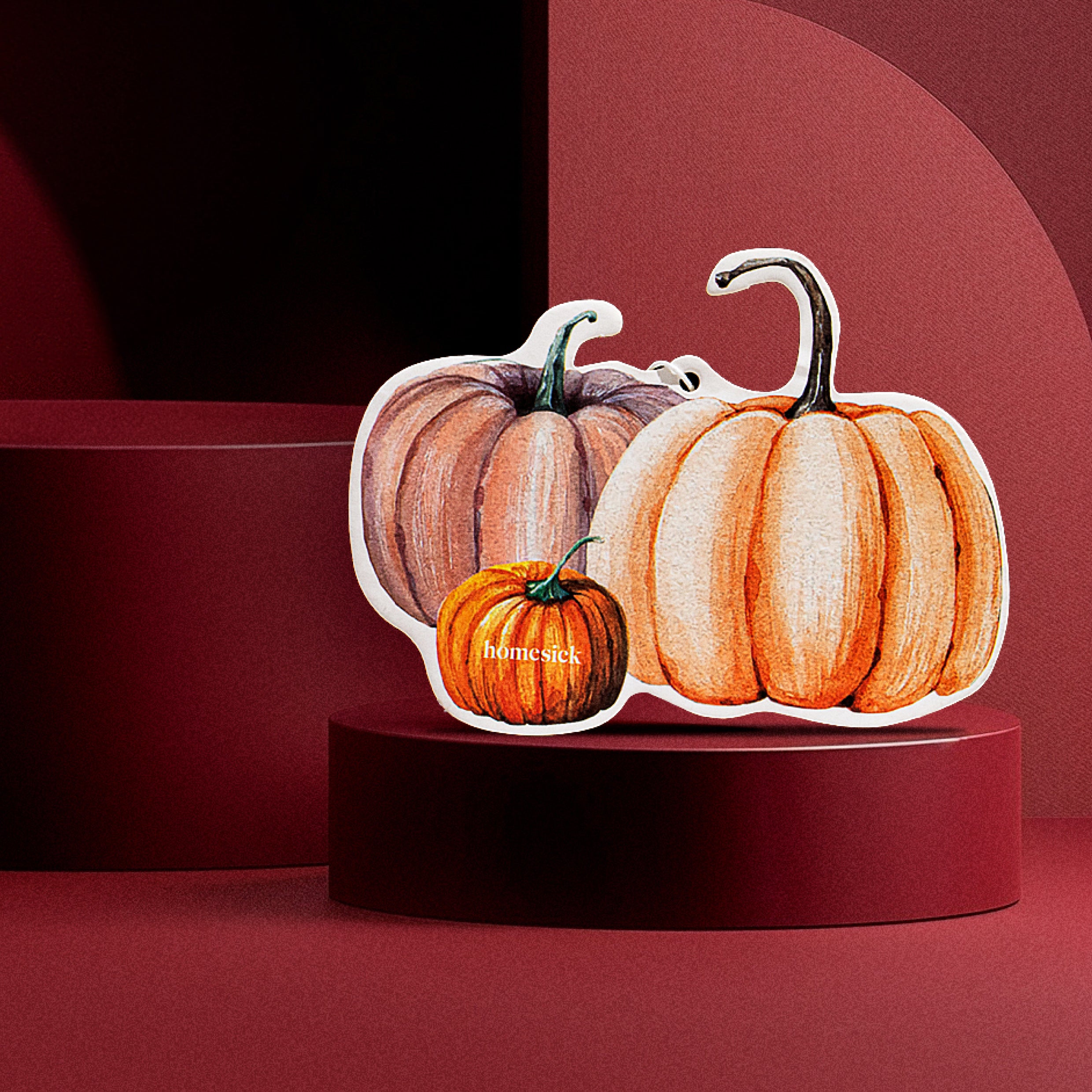 Car freshener on a stylized red background