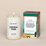 The Central Park candle with its packaging. The packaging shows the back label.